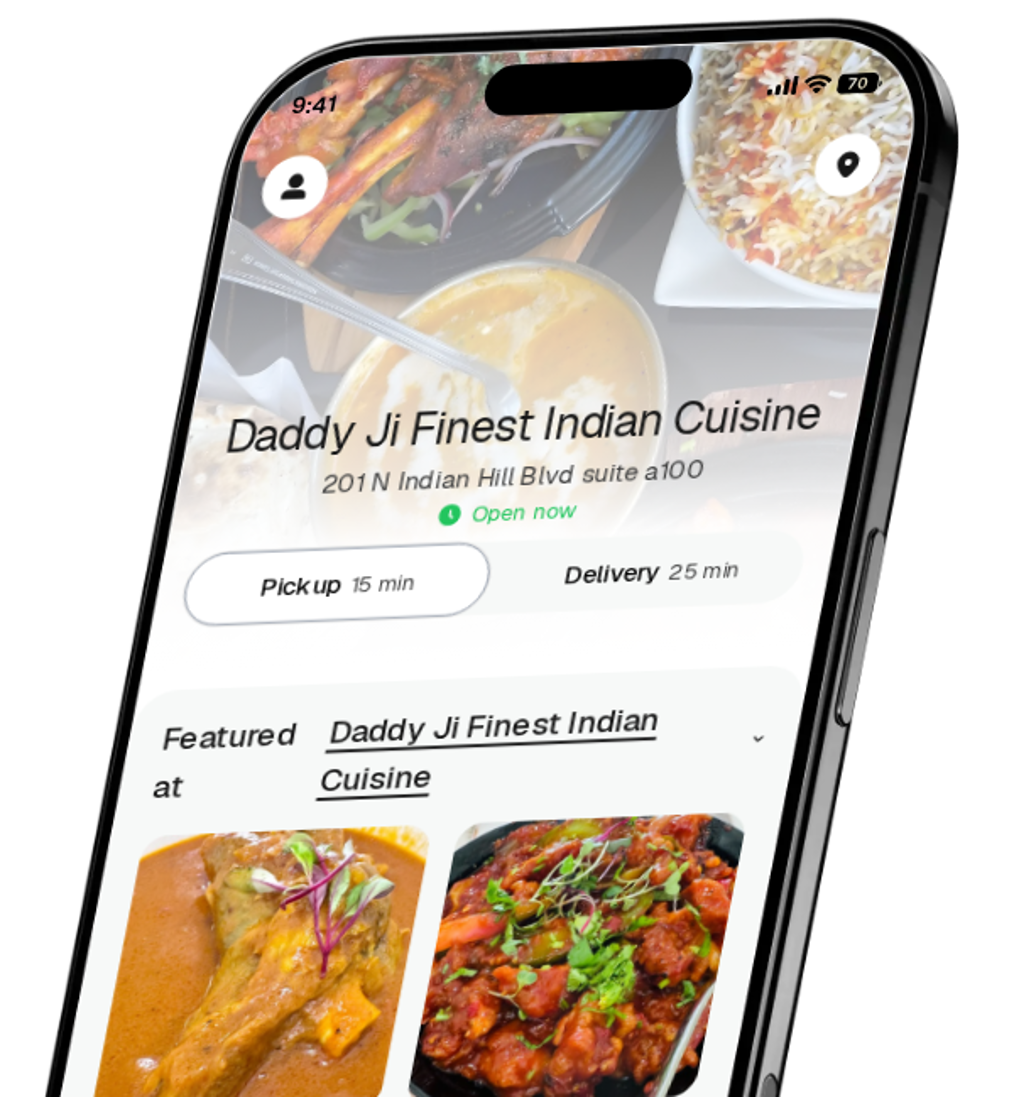 Daddy Ji Finest Indian Cuisine app preview