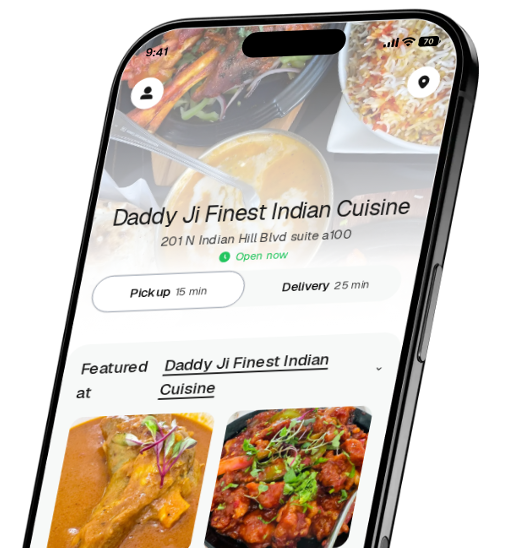 Daddy Ji Finest Indian Cuisine app preview