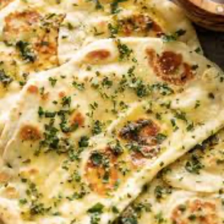 Delicious Garlic Naan Awaits