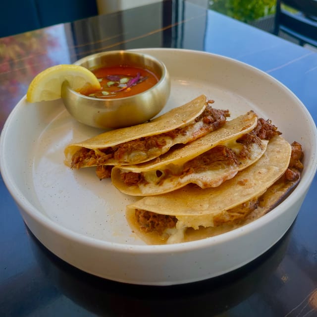 Achari Birria Tacos.